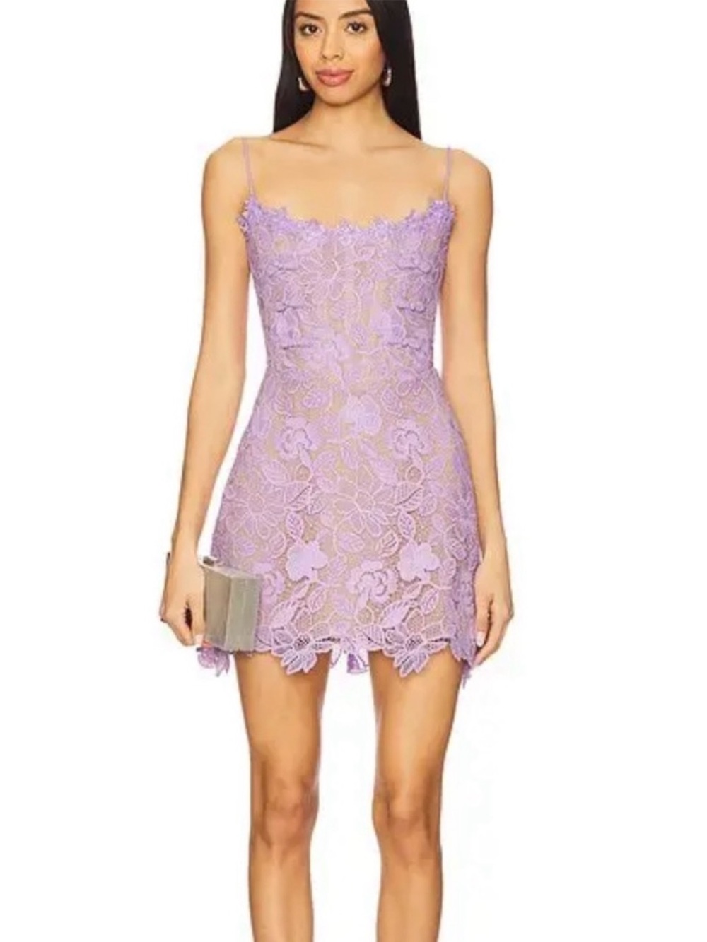 NWT SAU LEE Rory Lace Dress in Lavender